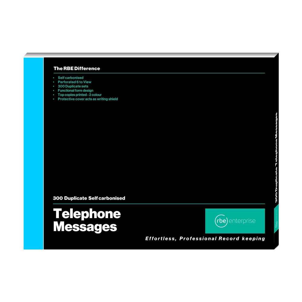 RBE Telephone Message Books 95mmx70mm - Image 1