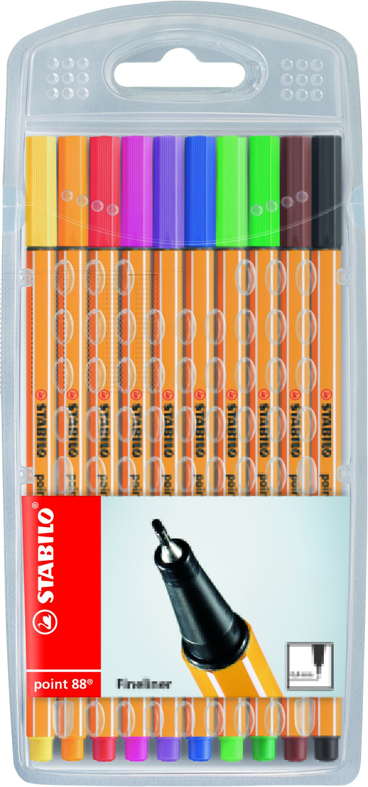 Stabilo Boss 10 Assorted Fineliners - Image 1