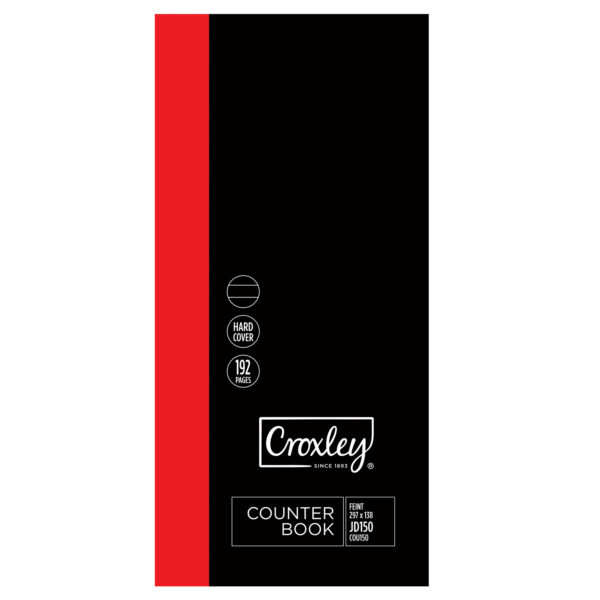 CROXLEY Counter Books COUNTER BOOKS JD150, Half Width, 2