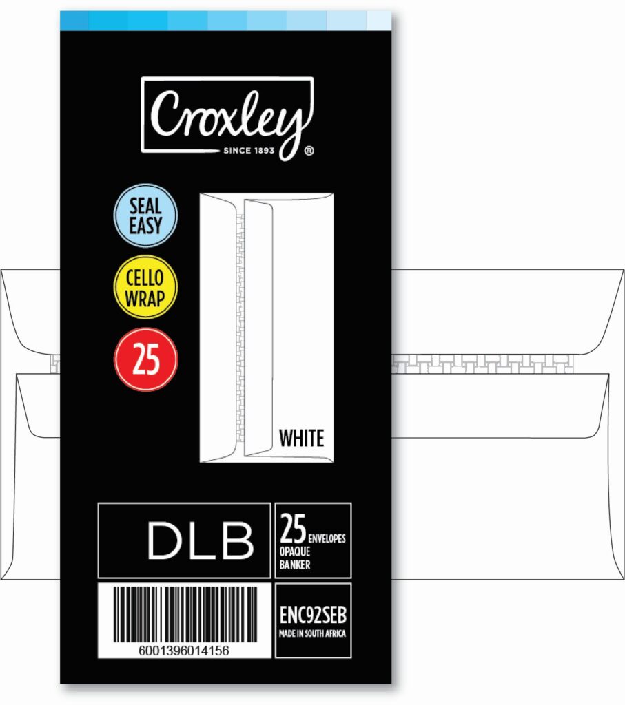 CROXLEY DLB Seal Easi  Envelopes White 25 Pack