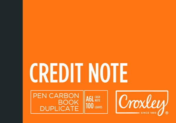Book Duplicate Croxley Credit Note A6L 100Leaf