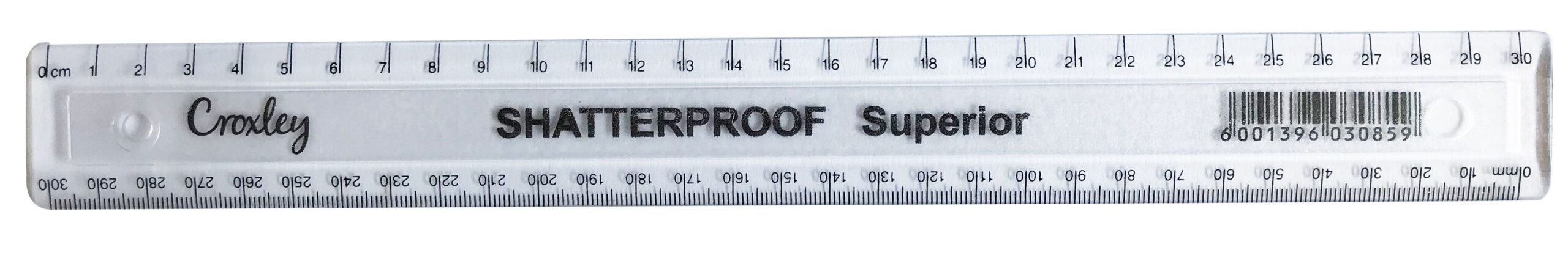 CROXLEY Shatterproof Rulers 30cm Clear - Image 1