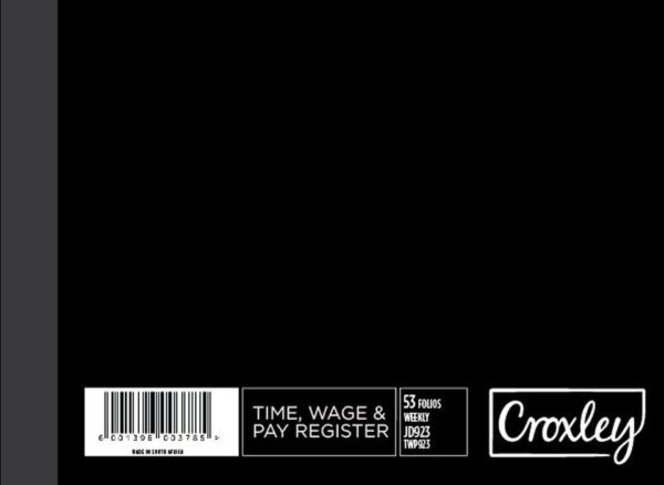 CROXLEY Time Wage Pay Register JD923