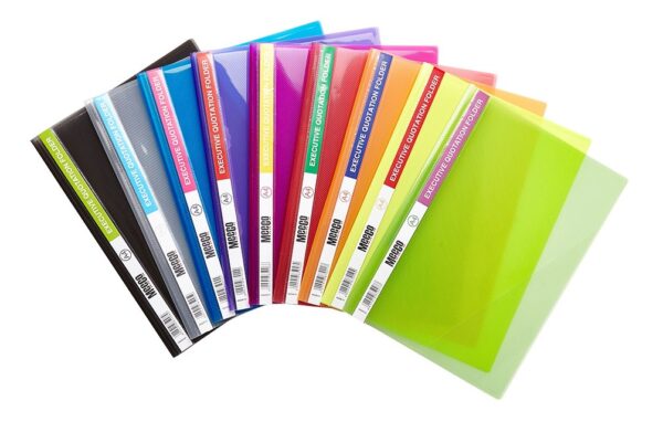 Meeco Econo Quotation Folders Black A4
