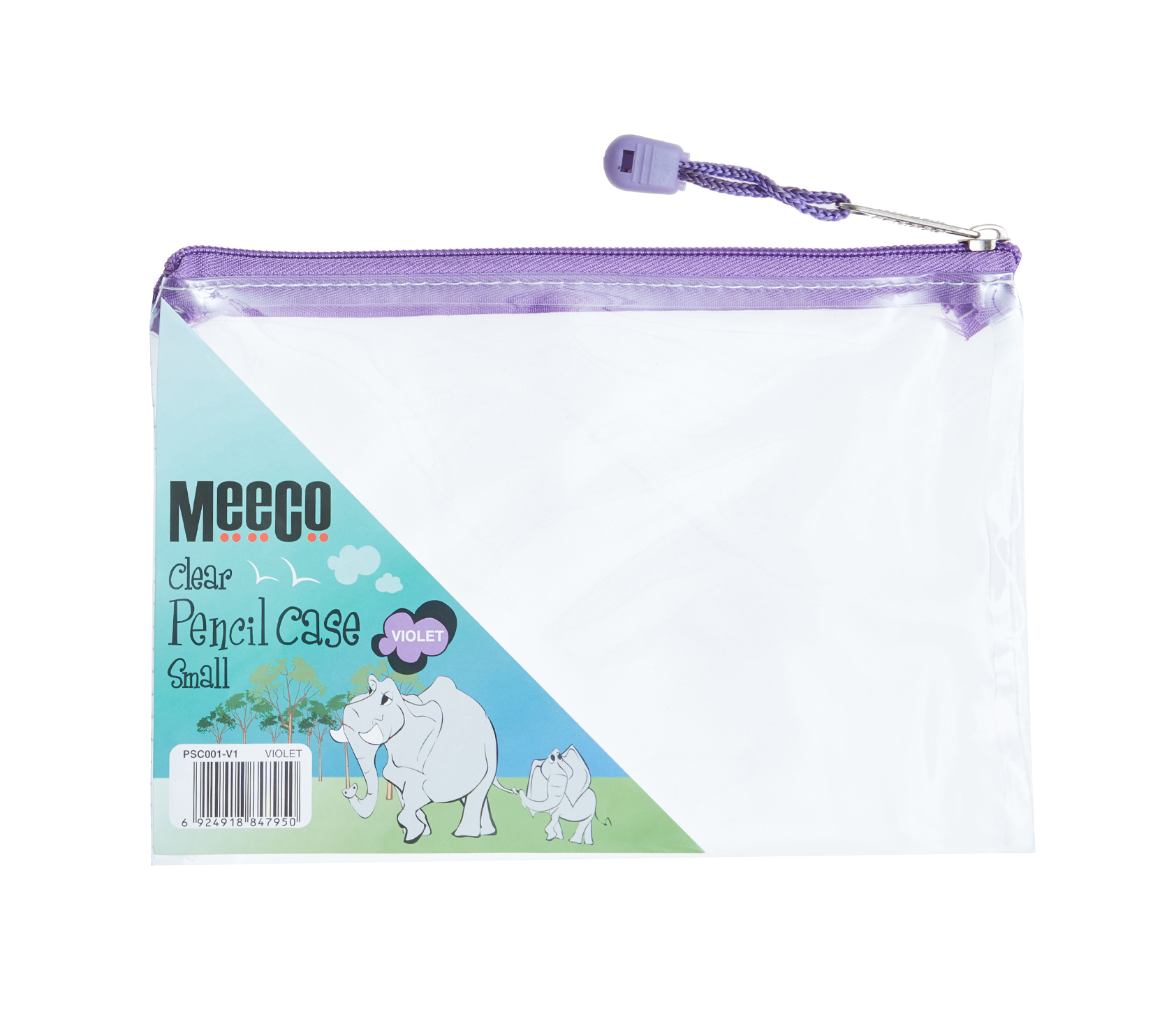 Case Pencil Meeco PVC Clr Exam 21cm Vio - Image 1