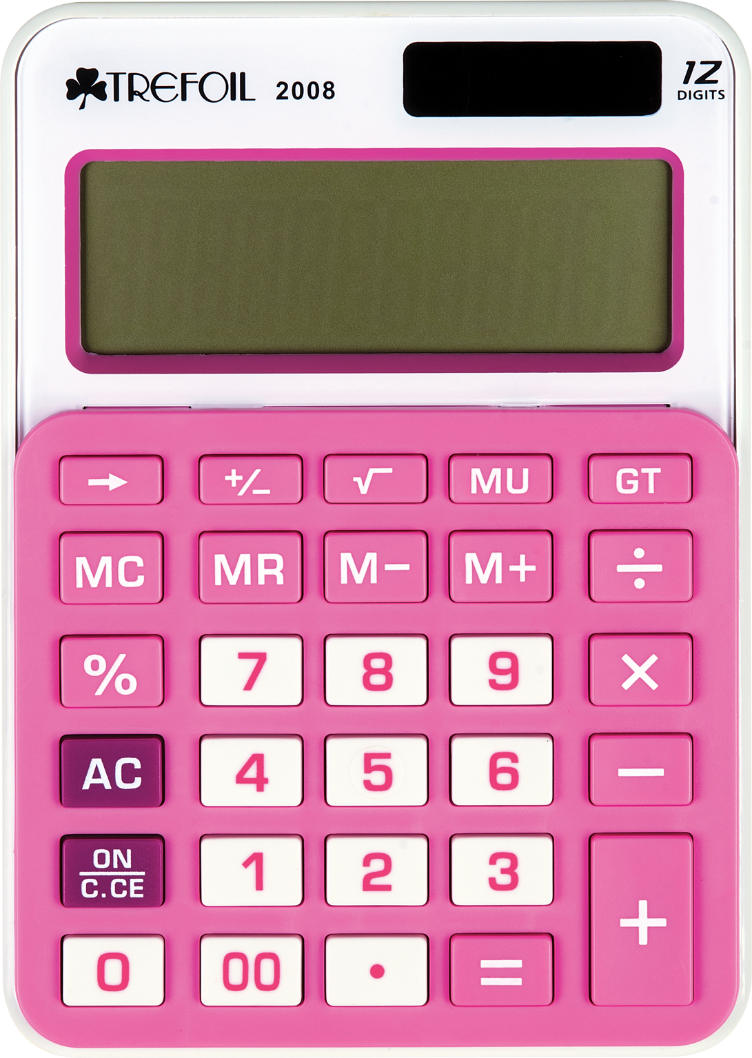 Trefoil Desktop Calculator 12 Digit Pink/White - Image 1
