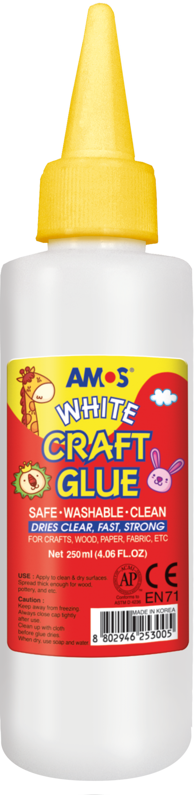 AMOS Craft Glue 250ml Clear - Image 1