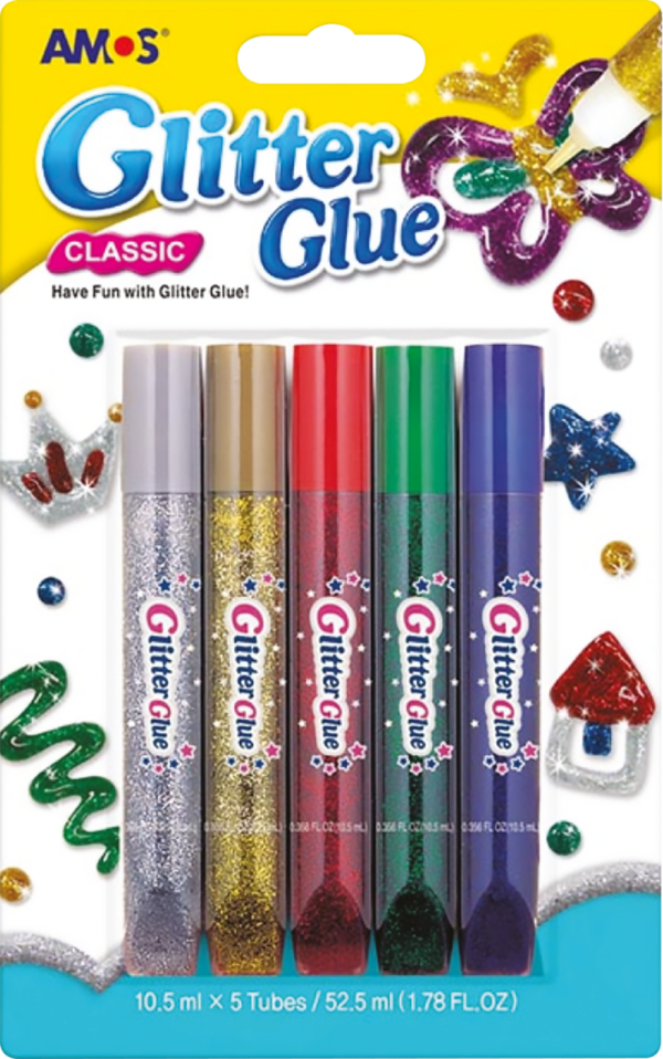 AMOS Glitter Glue Assorted 10.5ml