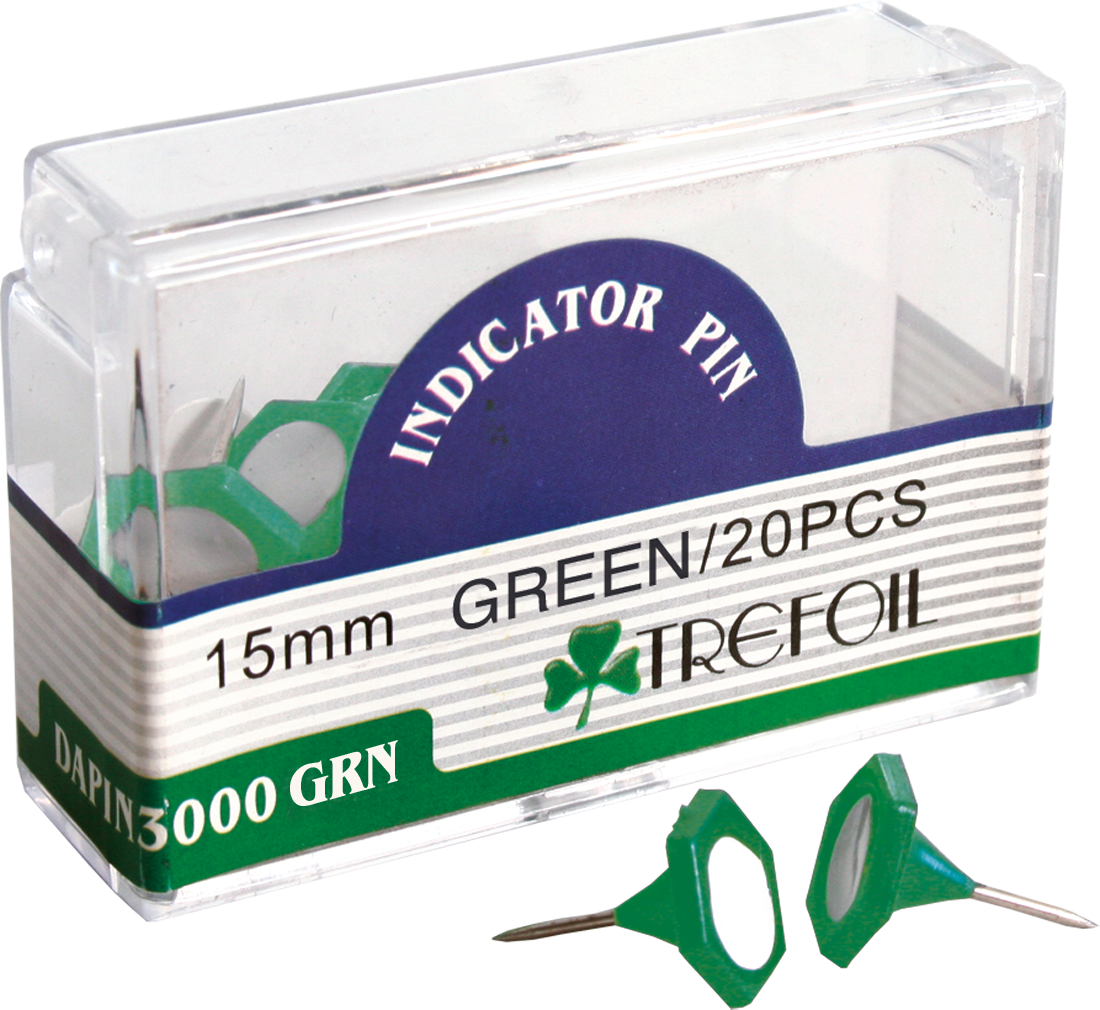 Trefoil Indicator Pins Green - Image 1