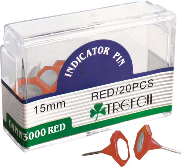 Trefoil Indicator Pins Red