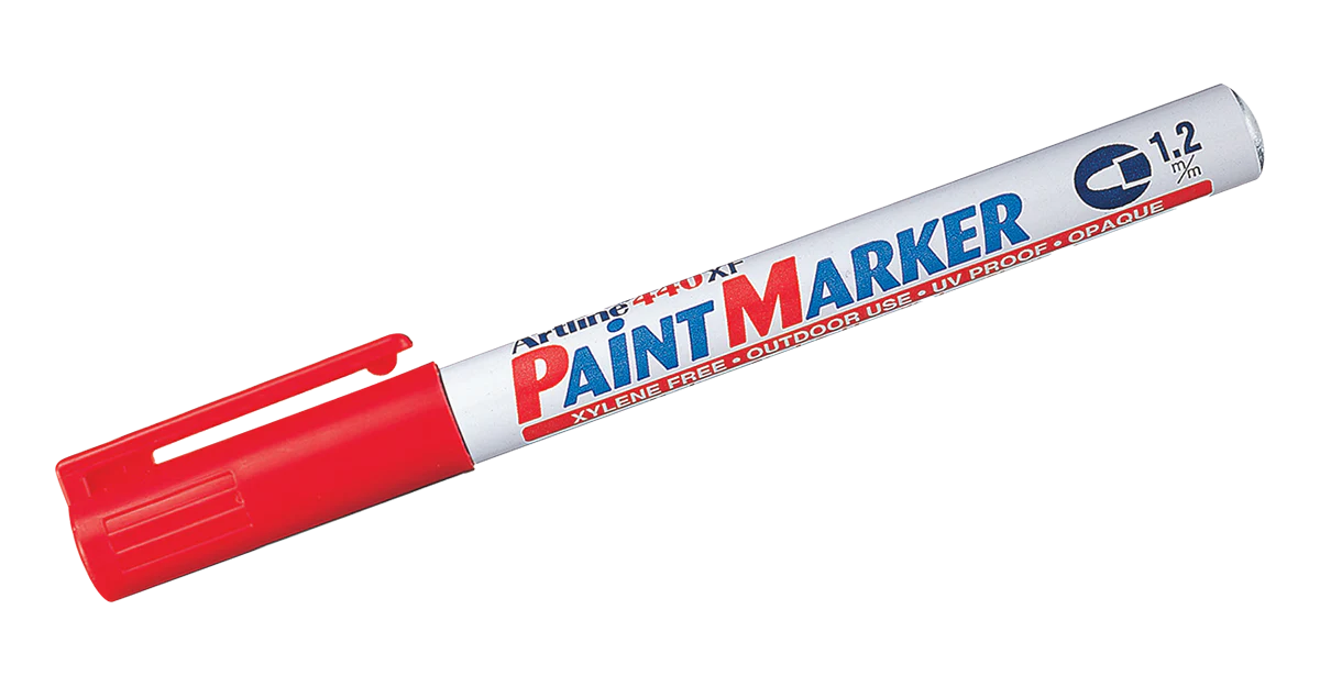 Artline EK-440 Paint Marker 1.2mm Bullet Tip Red - Image 1
