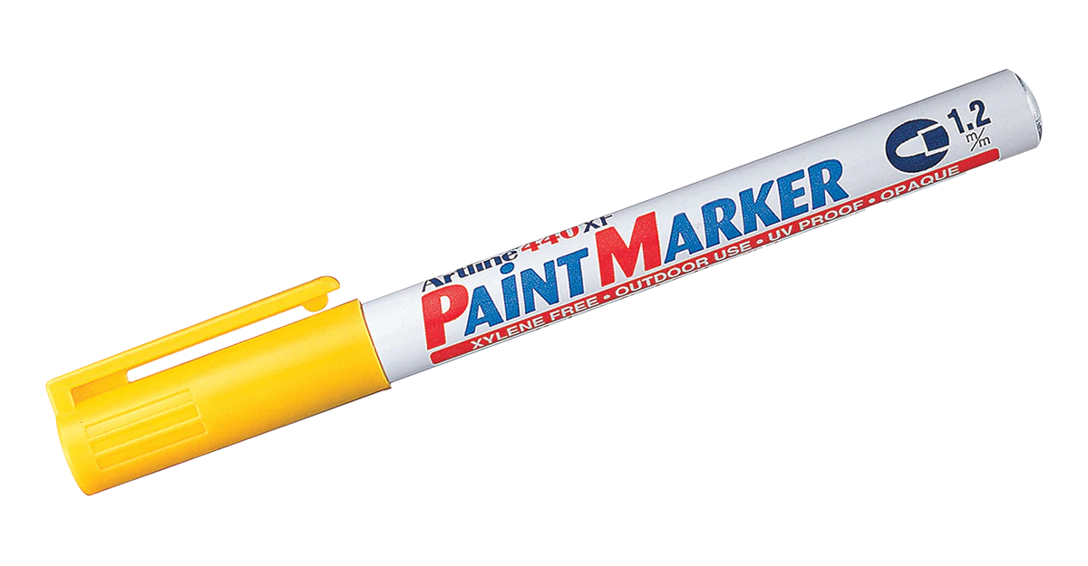 Artline EK-440 Paint Marker 1.2mm Bullet Tip Yellow - Image 1