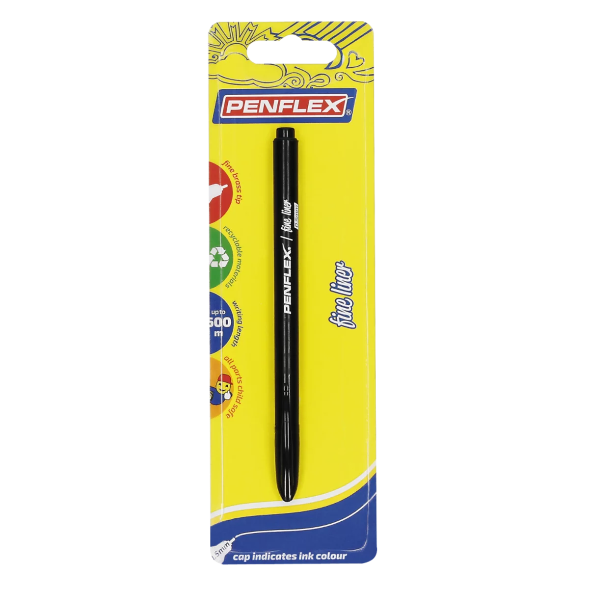 Penflex Fineliner Pen Black, 0.5mm - Image 1