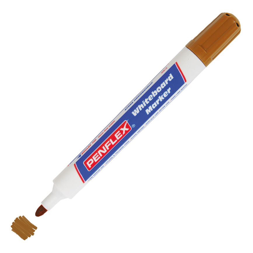 Penflex WB15 Whiteboard Marker 2mm Bullet Brown - Image 1