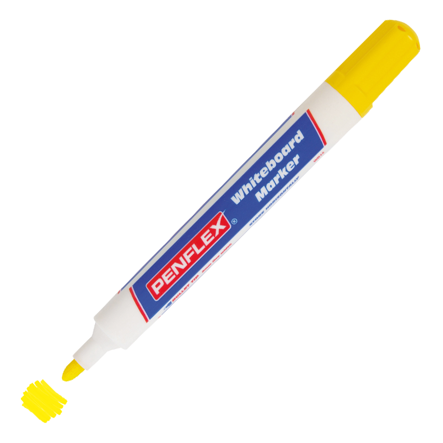 Penflex WB15 Whiteboard Marker 2mm Bullet Yellow - Image 1