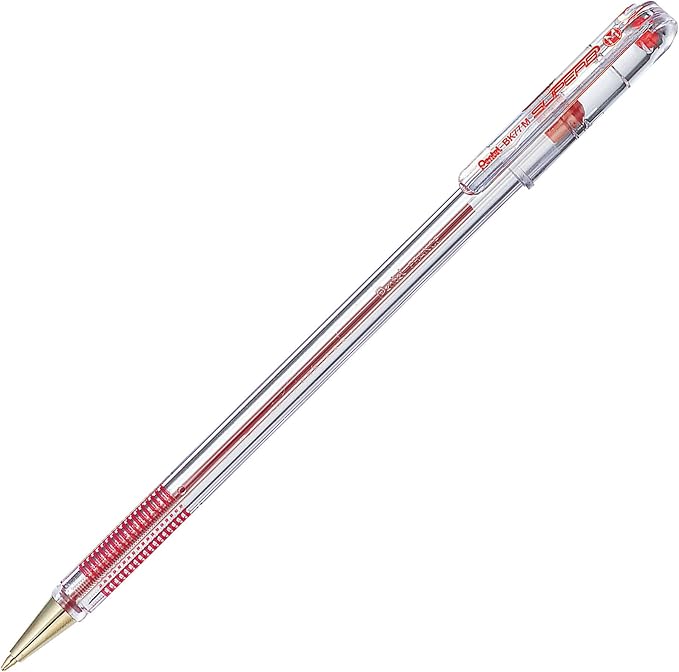 Pentel Superb Ballpoint Pen 1.0mm Medium Red - Image 1
